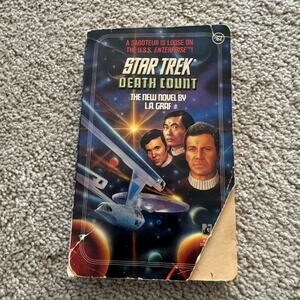 Vintage 1992 Star Trek Death Count by LA Graf Paperback Book Pocket Books